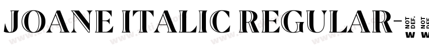 Joane Italic Regular字体转换